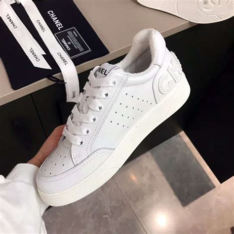 chanel white sneakers for women.